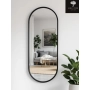 Lustro VELVET OVAL – Owalne Lustro w Matowej Czarnej Ramie MDF do Sypialni, Przedpokoju i Salonu